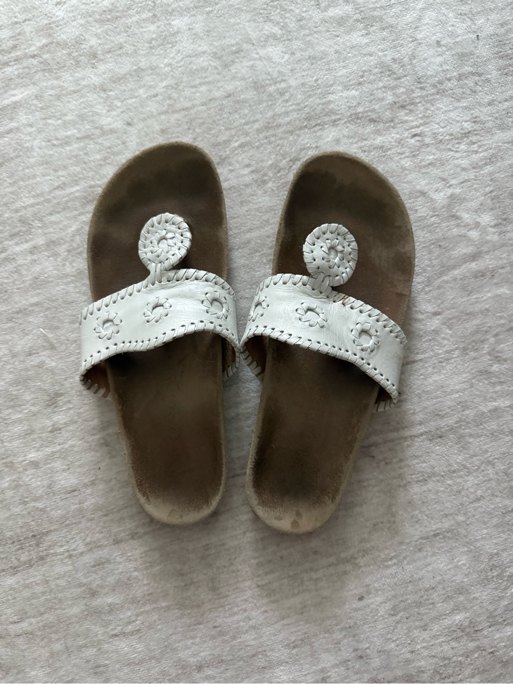 White Jack Rogers Sandals